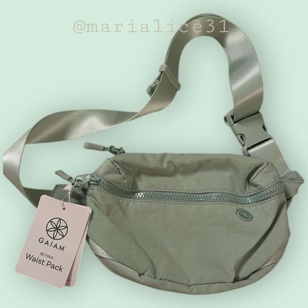 NWT • GAIAM Light Sage Green Belt Bag/ Waist Pack - Picture 3 of 14